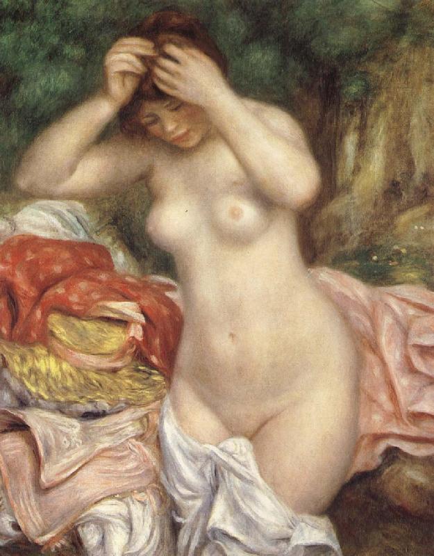 Pierre-Auguste Renoir Bathing girl who sat up haret Spain oil painting art